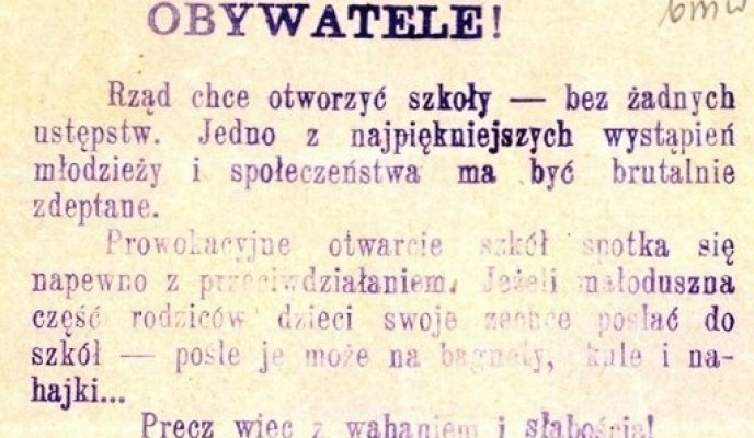strajk szkolny